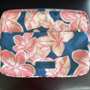 LexBreezy Floral Laptop Case - Pink and Blue